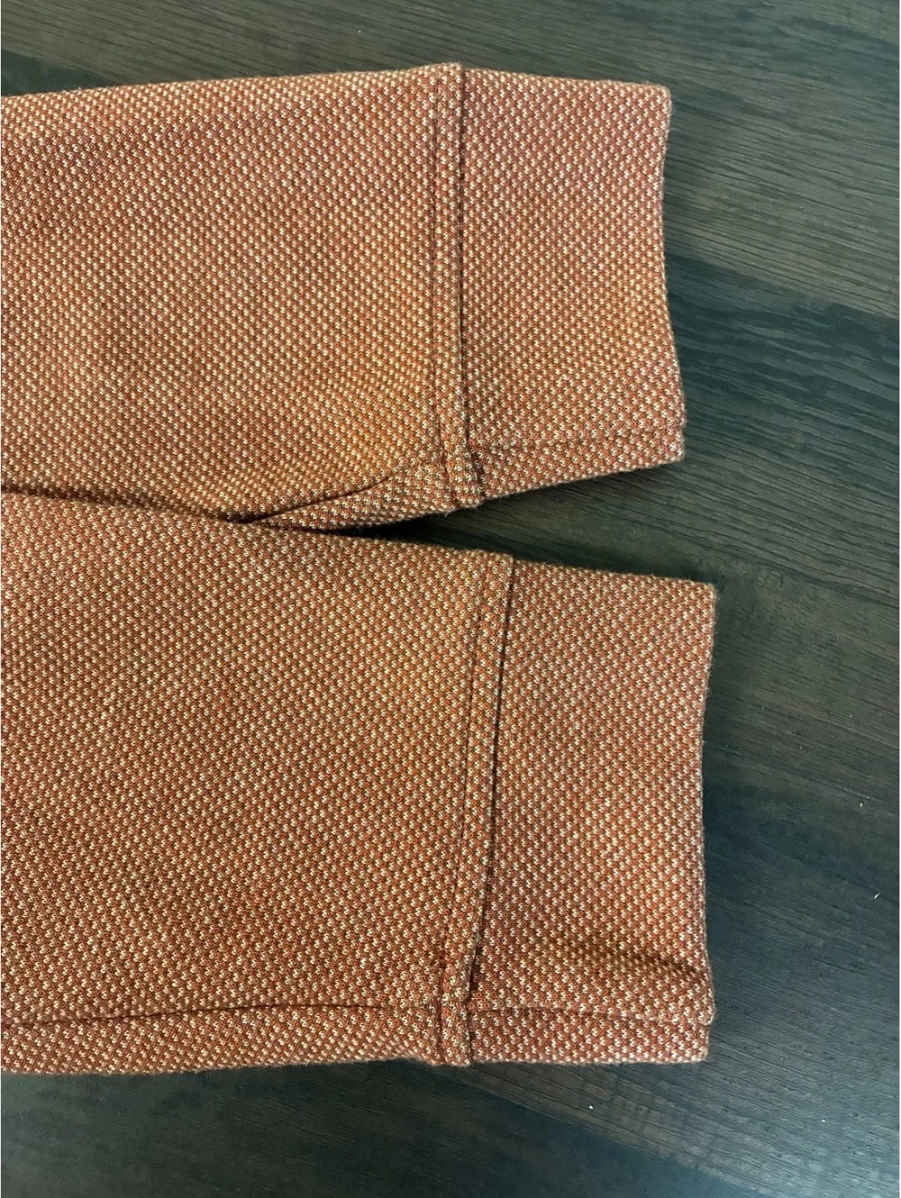 Tasso Elba Men’s Large Rust Quarter Zip Pullover Textured Quiet Luxury Preppy